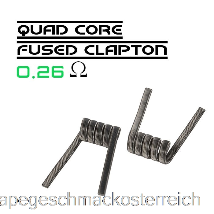 Wotofo Comp Wire – Vorgefertigte Spulen 0,26 Ohm Quad Core Fused Clapton – Packung Mit 10 Vape-Geschmack